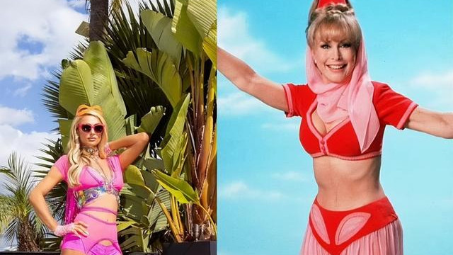 希尔顿|41岁希尔顿晒新造型！金发+粉裙宛若芭比，如今婚后在拼双胞胎