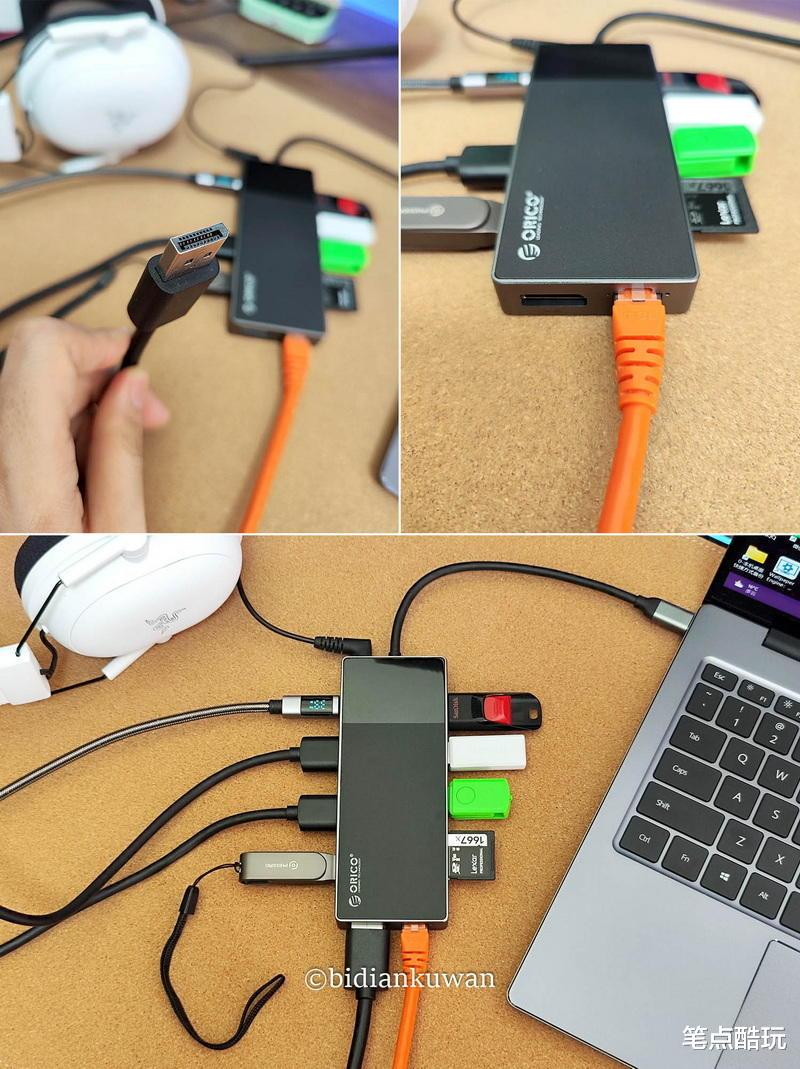 type-c|12合1满配,一本4屏:ORICO多功能Type-C扩展坞体验