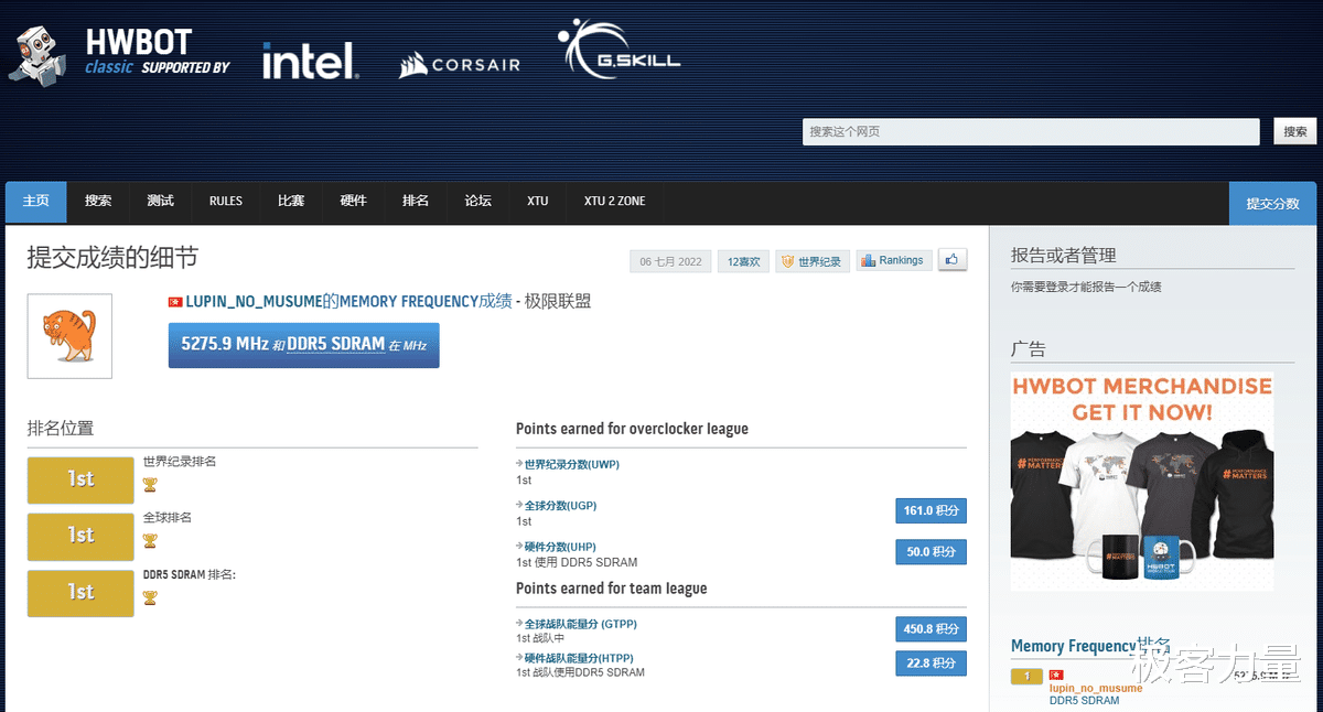 金士顿|只为超越 华硕ROG Z690 APEX主板创DDR5-10552