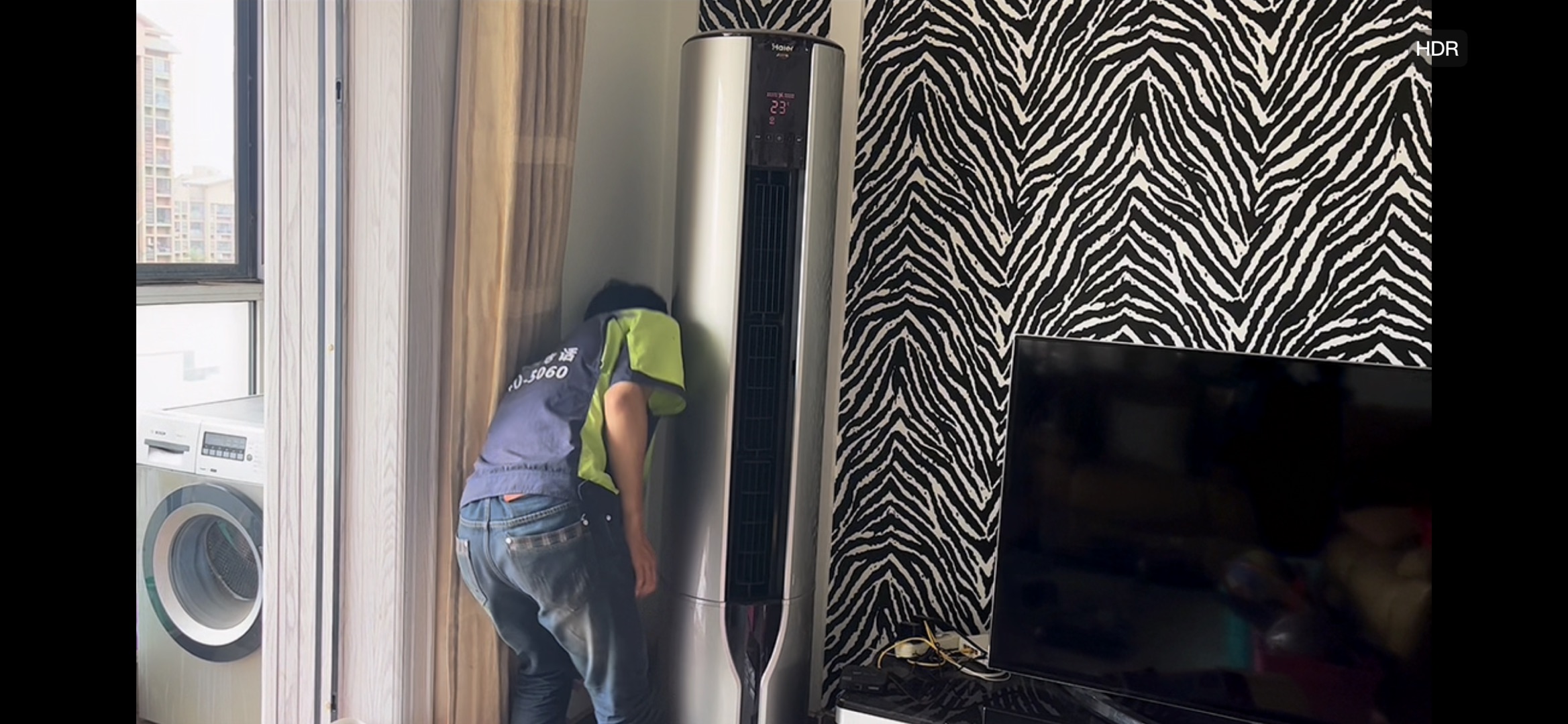 |海尔圆柱空调清洗