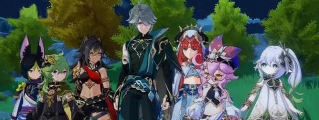 大劍|原神3.0七大衛星同框，草神還是很可愛的嘛，還有水系單手劍少女