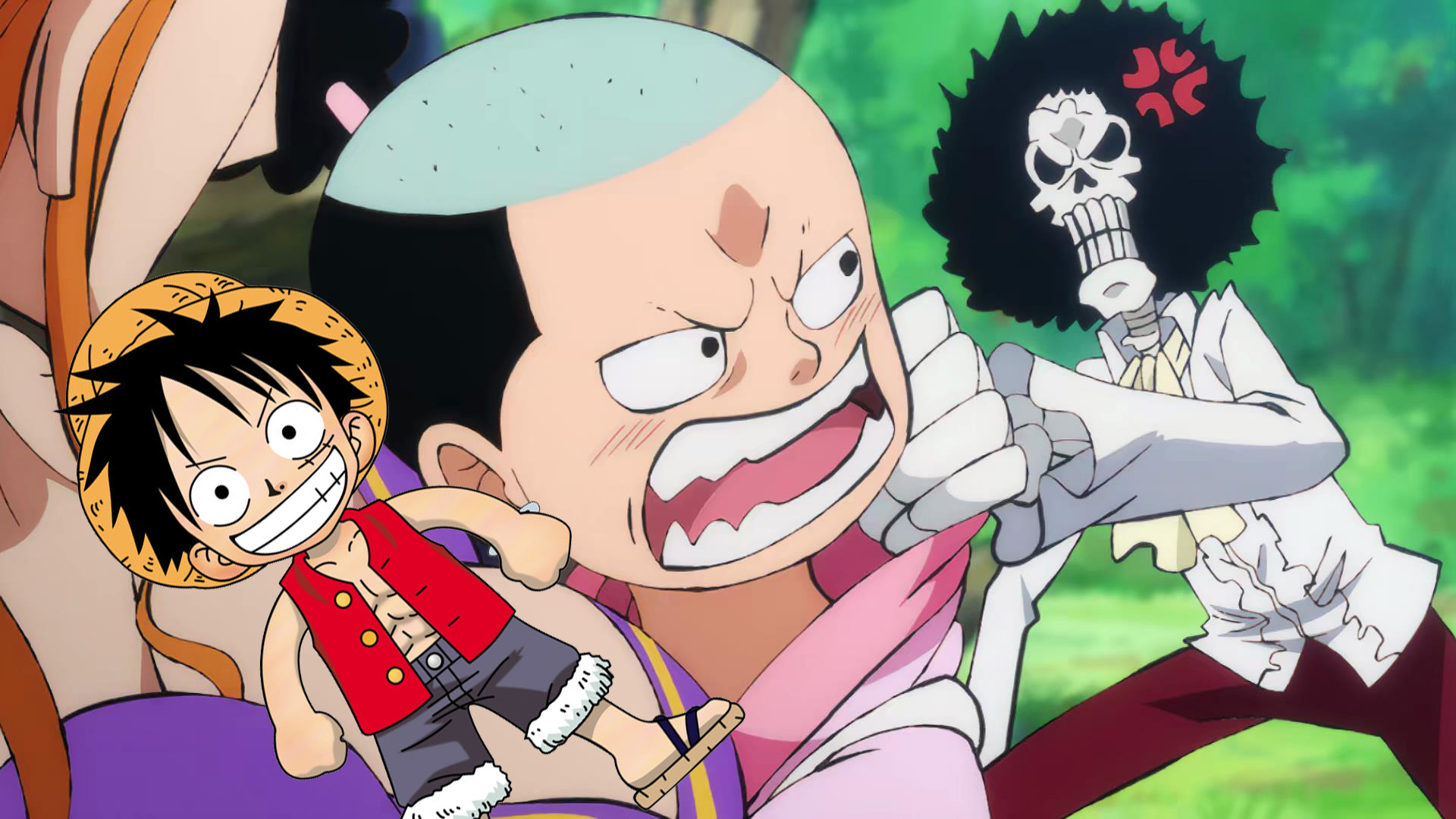 娜美|海贼王1052话：成年桃之助仍色心不改，占娜美便宜，引发海米不满