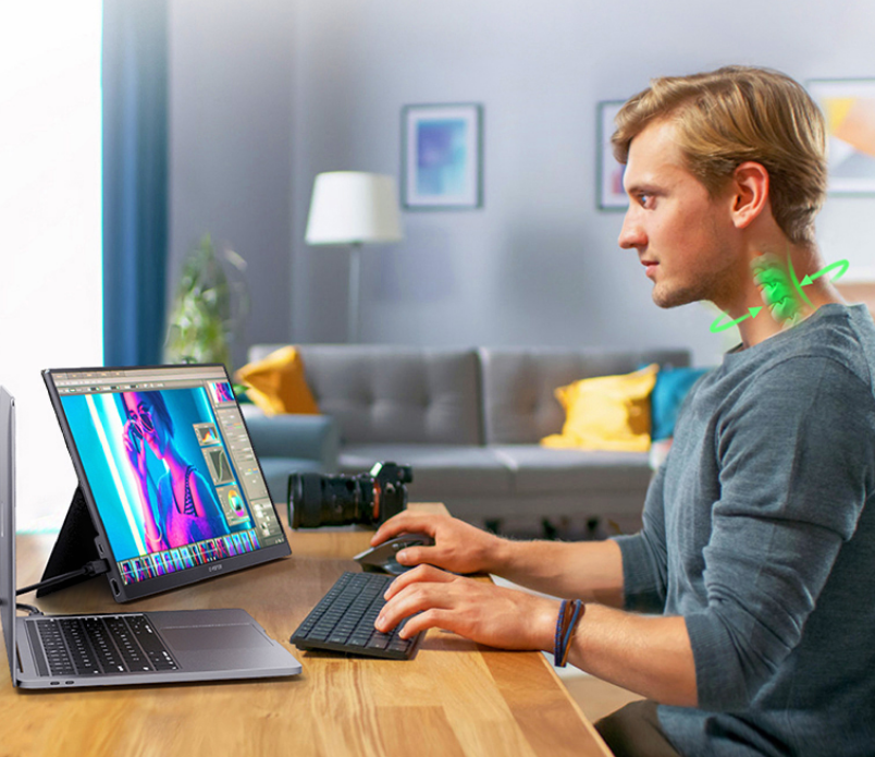 |双屏办公搭配这款便携屏，使你的工作效率倍增！