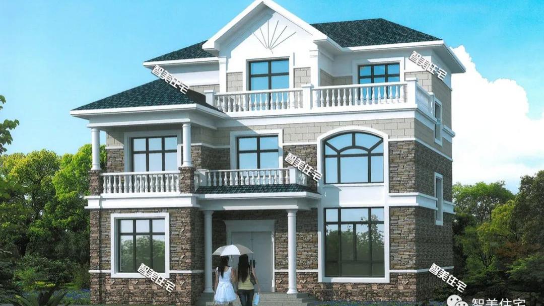 用文化石、面砖和真石漆来装饰一栋房子，效果好得引来众人仿建