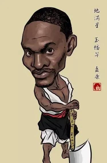 姚明|NBA球星水浒漫画版，姚明奥尼尔最好认，能认识二十位算我输