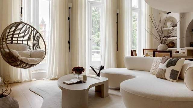 80㎡单身女性公寓，奶油色调，清甜一整个春天