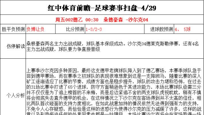 切尔西|4/29足球赛事前瞻扫盘：胜平负 比分 进球数 扫盘分析