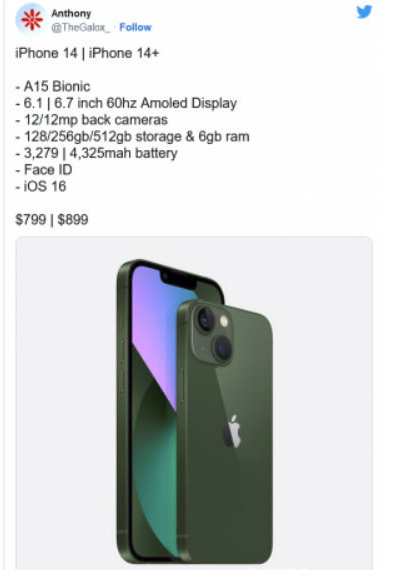 iPhone14|iPhone 14系列核心配置价格再确定，价格全面上涨