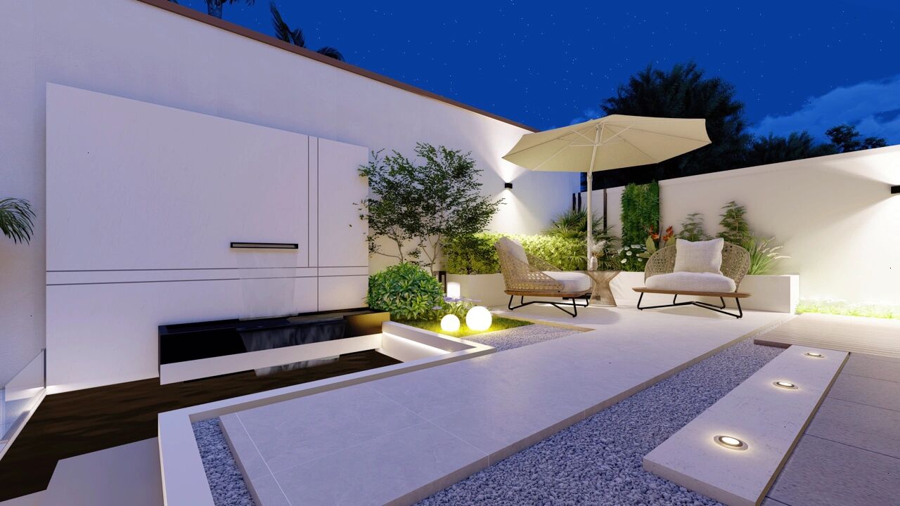 懒人花园：100㎡左右的院子，推荐现代简约设计，不然太难维护了