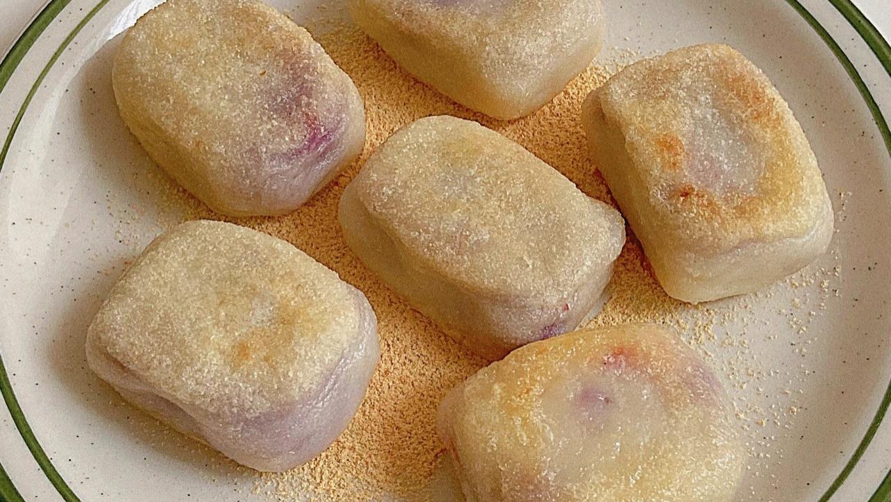 五仁月饼|芝士紫薯年糕，外酥里嫩，香甜美味，过年或平时都可以整来吃