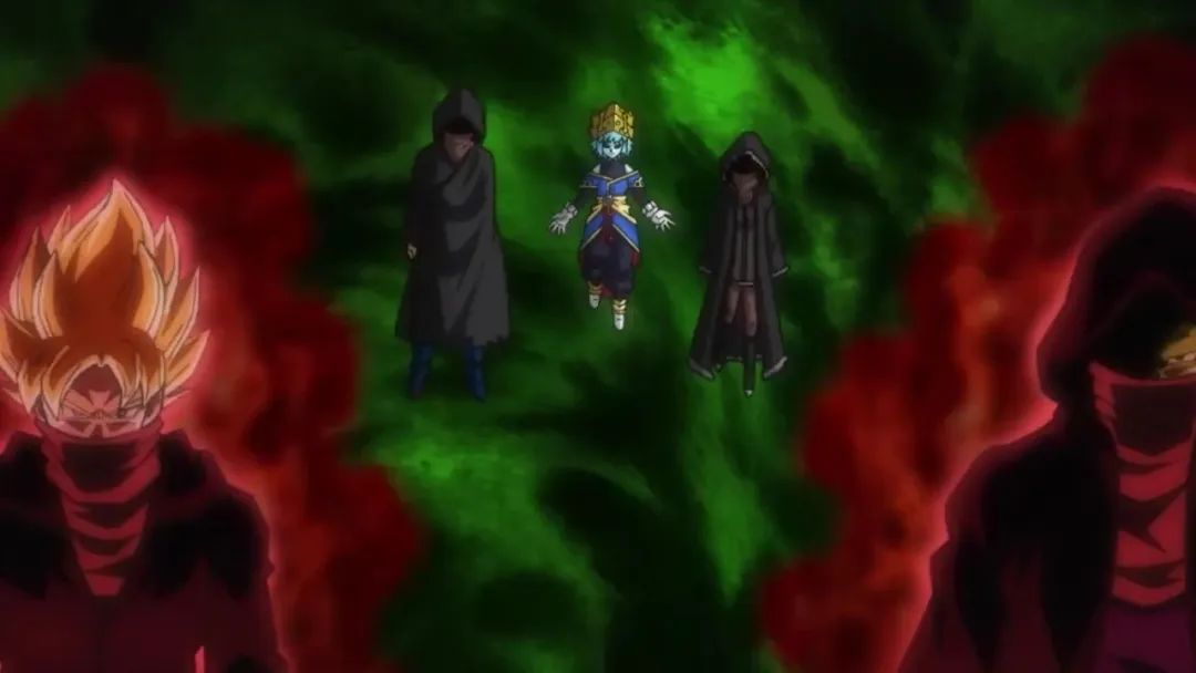 巴達克|龍珠英雄，巴達克召喚出暗黑神龍，悟空使出元氣彈，第四名黑衣人擁有藍色皮膚