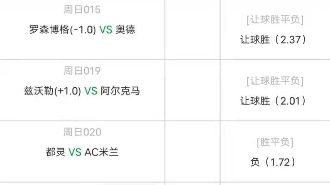 罗森博格|4/10周日精选5场高赔比赛：罗森博格vs奥德+兹沃勒vs阿尔克马尔