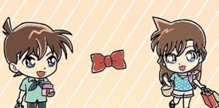 情侣|名侦探柯南乐园Q版角色,人多热闹,平次和叶戴情侣款蝴蝶结!