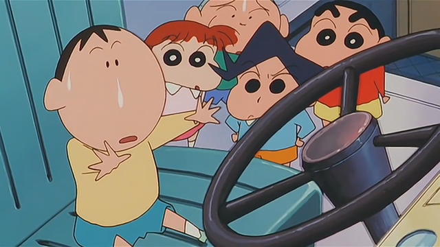 acgn漫评|蜡笔小新:动漫车技哪家强?这群小孩了不得,小新家的狗都会开车