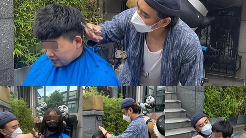 陈龙|演员陈龙家门口摆摊剪头！梳子揣兜拿剪刀姿势专业，邻居纷纷捧场