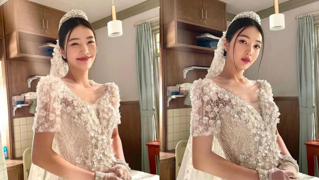 短发 Joy在新剧里的最新婚纱造型美得惊艳！