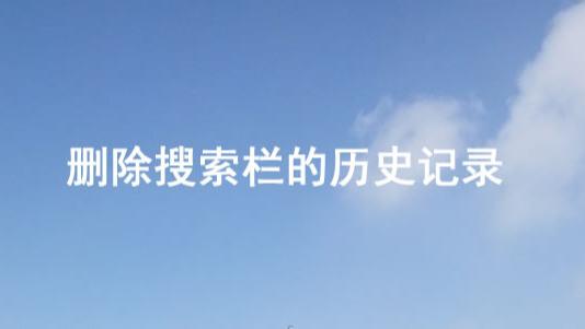 删除|删除搜索栏的历史记录