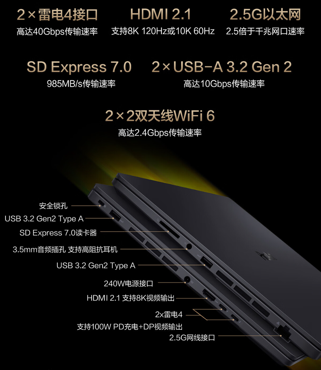 AMD|年度高端创作本模范：16英寸2.5K高刷大屏，i9+3070Ti满配生产力