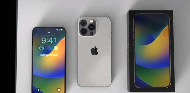 手柄|iPhone14Pro开箱渲染：感叹号挖孔屏，不锈钢边框，48MP镜头亮相
