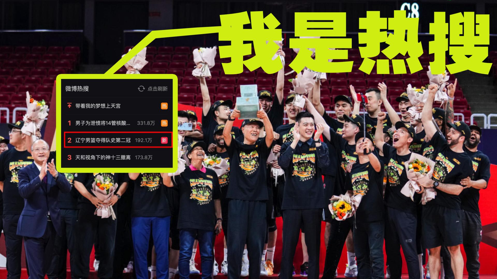 辽宁男篮|辽宁夺冠登上热搜第二，央视实时收视率公布，姚明遭球迷批评