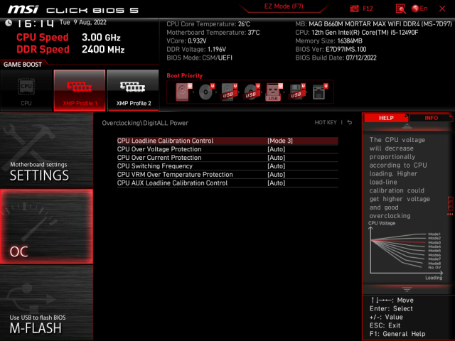 CPU|i5-12490F轻松超5G,微星B660迫击炮MAX超频教程