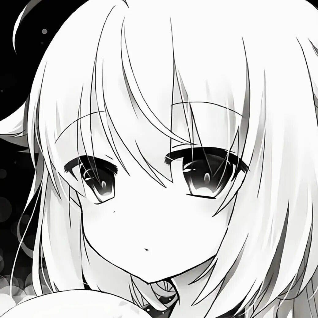 |黑白风旧漫动漫女生头像