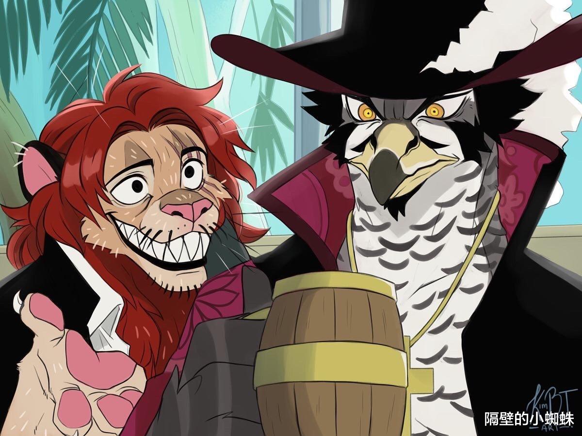 路飞|当《海贼王》人物“动物化”！路飞变成黑猴子，鹰眼气势十足
