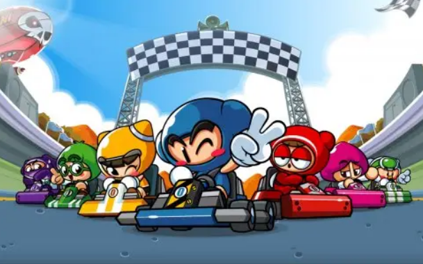 《跑跑卡丁车》是一款可以多人在线玩的赛车竞速游戏，主题很丰富