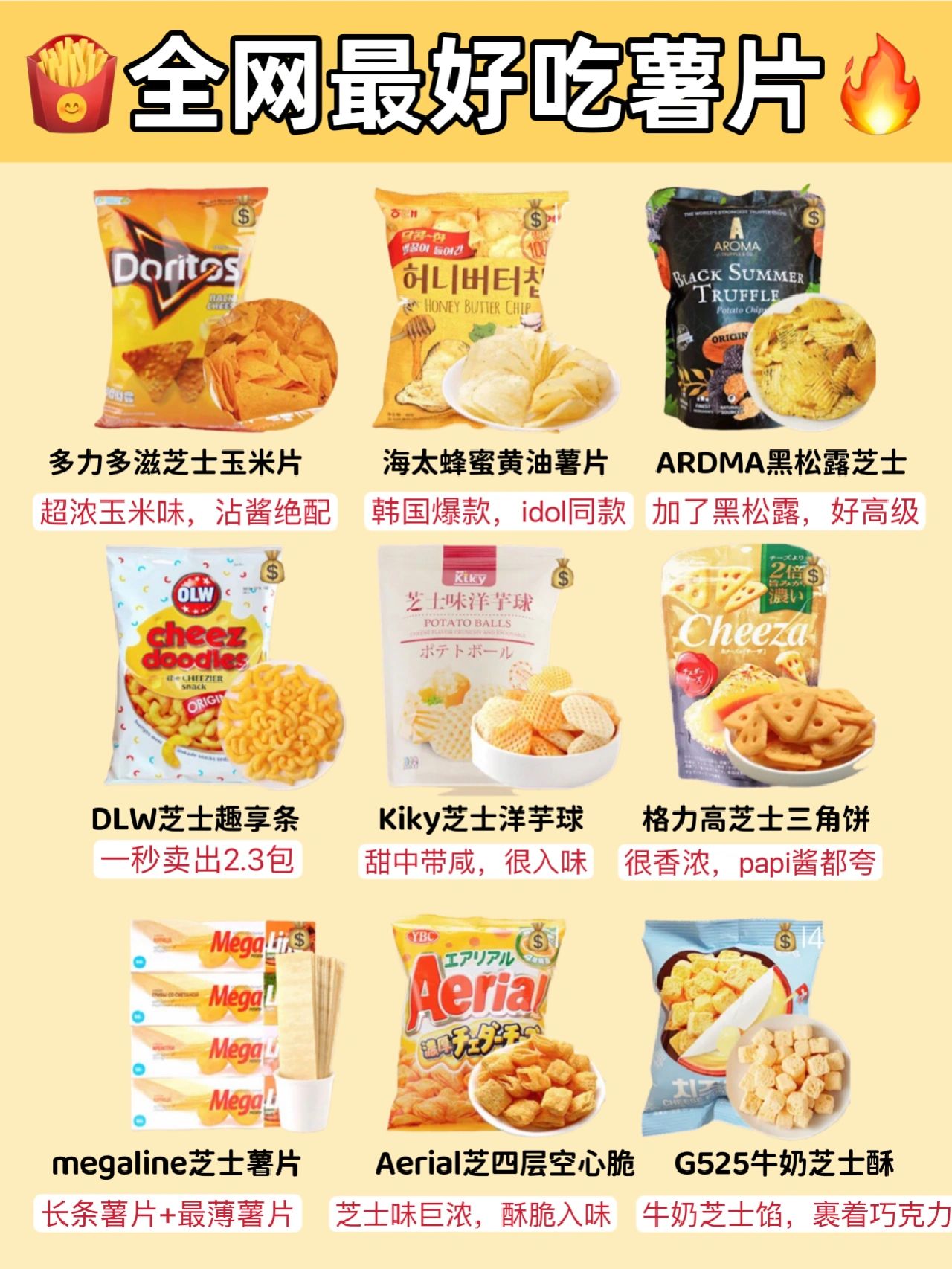 网红薯片合集#膨化食品种类#