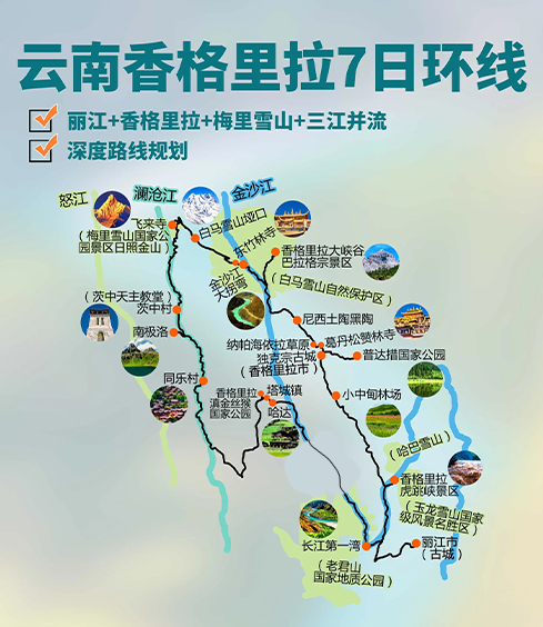云南香格里拉全景7日环线攻略+梅里雪山