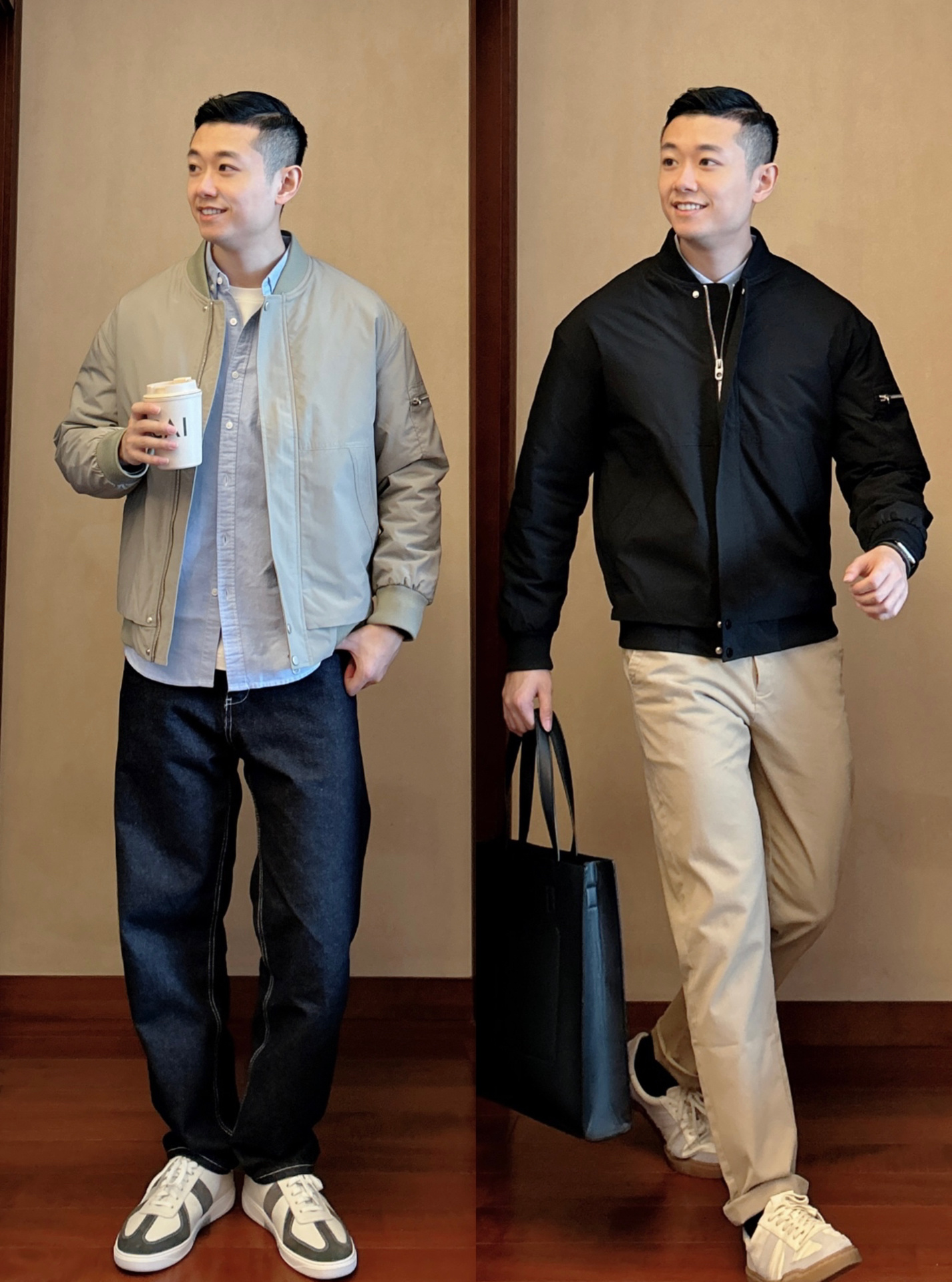 男生秋冬一衣多穿休闲vs轻熟