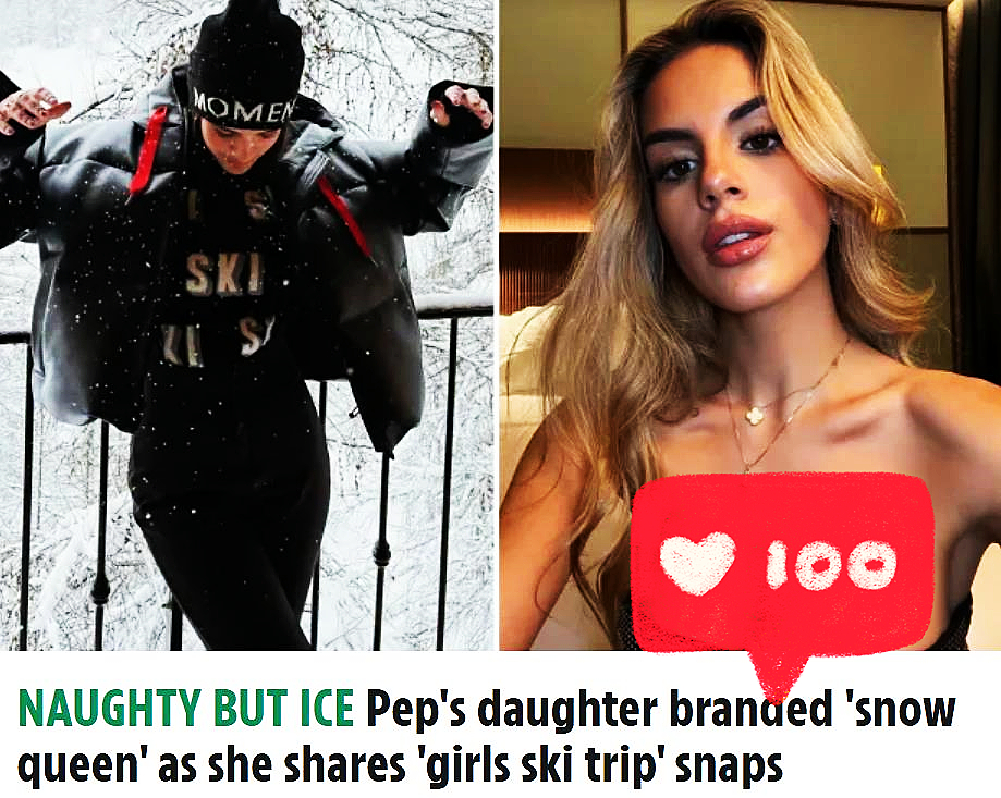 英国媒体太阳报报道，曼城主帅瓜迪奥拉的女儿玛利亚晒了自己的滑雪之旅，在社交媒体上