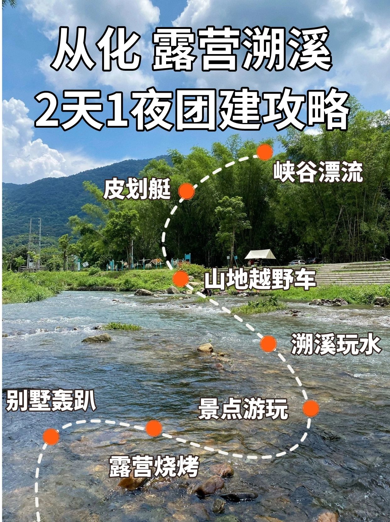 🎉从化露营溯溪2天1夜攻略👇