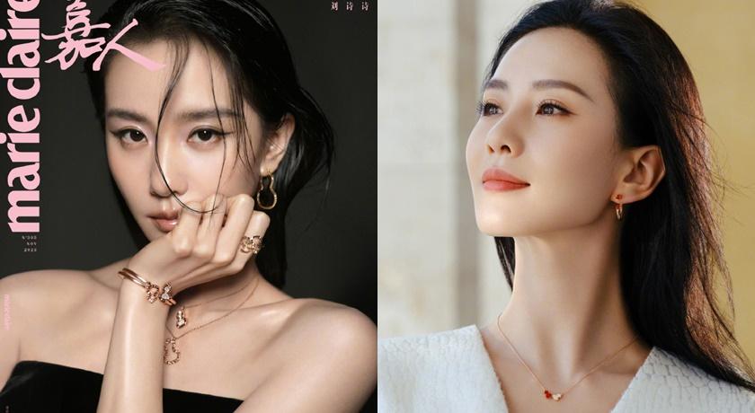 女星刘诗诗五官精致、气质优雅，是出了名的仙气美女，她日前出席代言钟表品牌欧米茄（