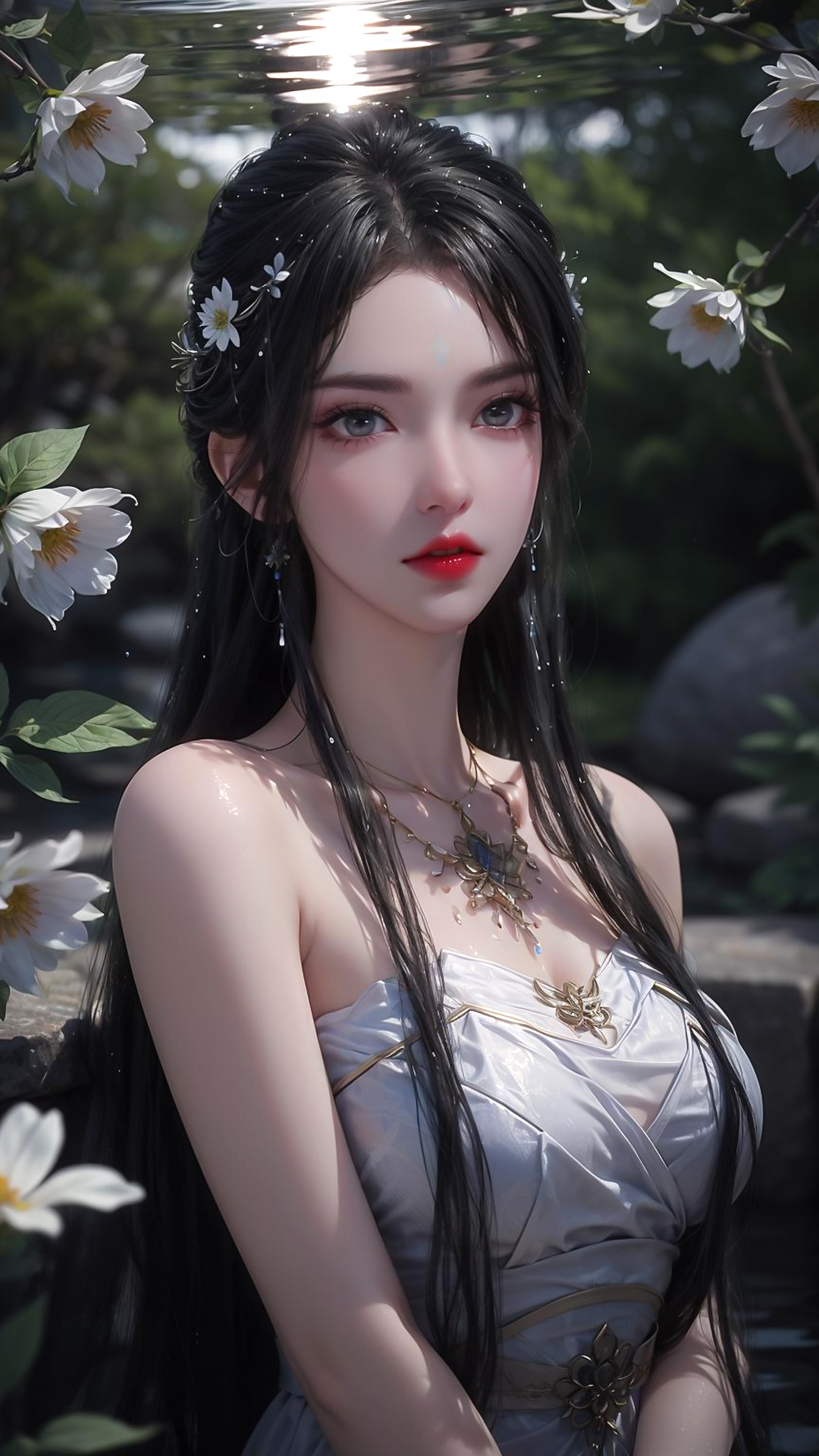 AI国漫美女｜《完美世界》清漪高清手机壁纸：眸子灵动，风采无上！