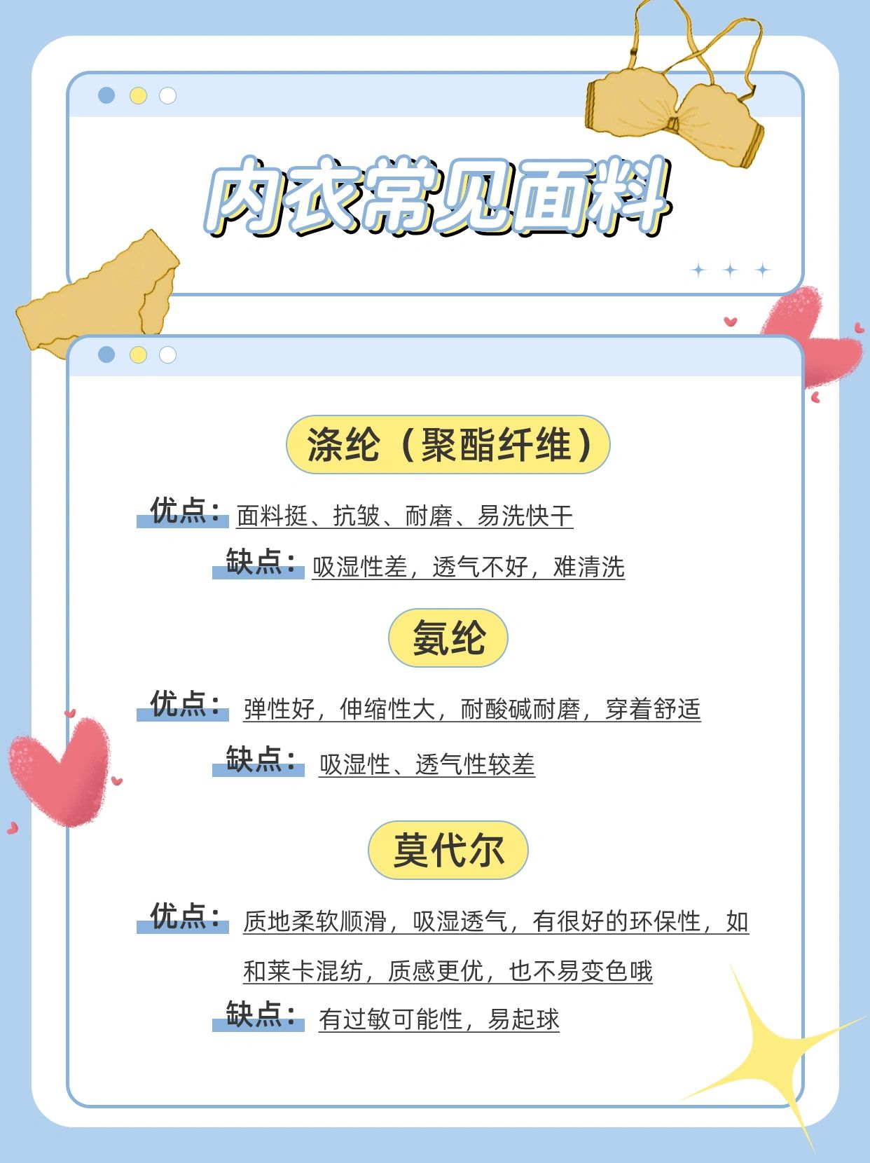 内衣常见面料#锦纶和聚酯纤维哪个好#