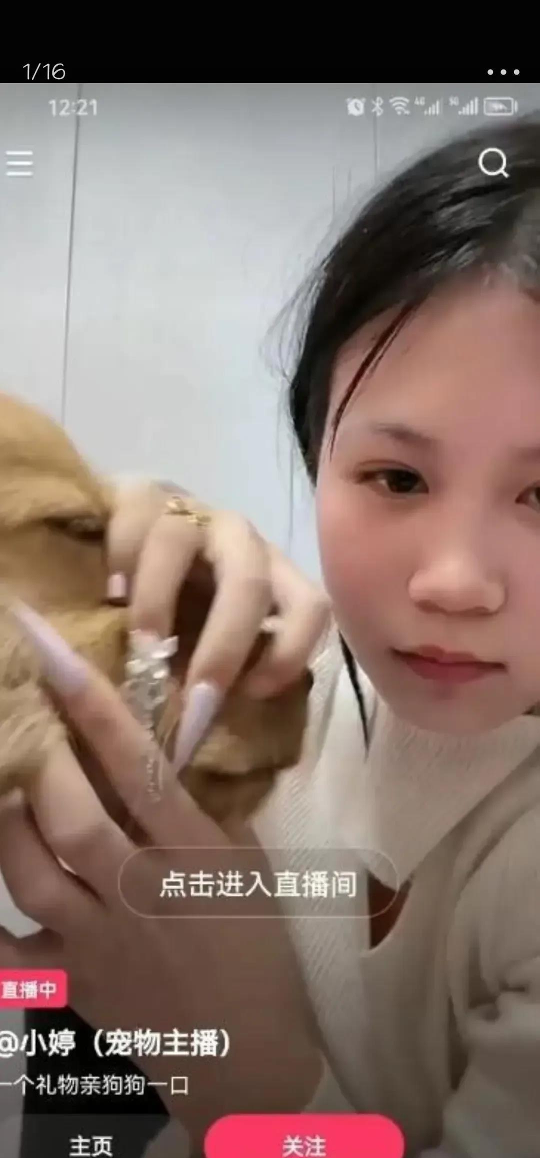 最近有报道称，一位23岁的女主播在直播中与一只大黄狗进行了舌吻，目的是为了让粉丝