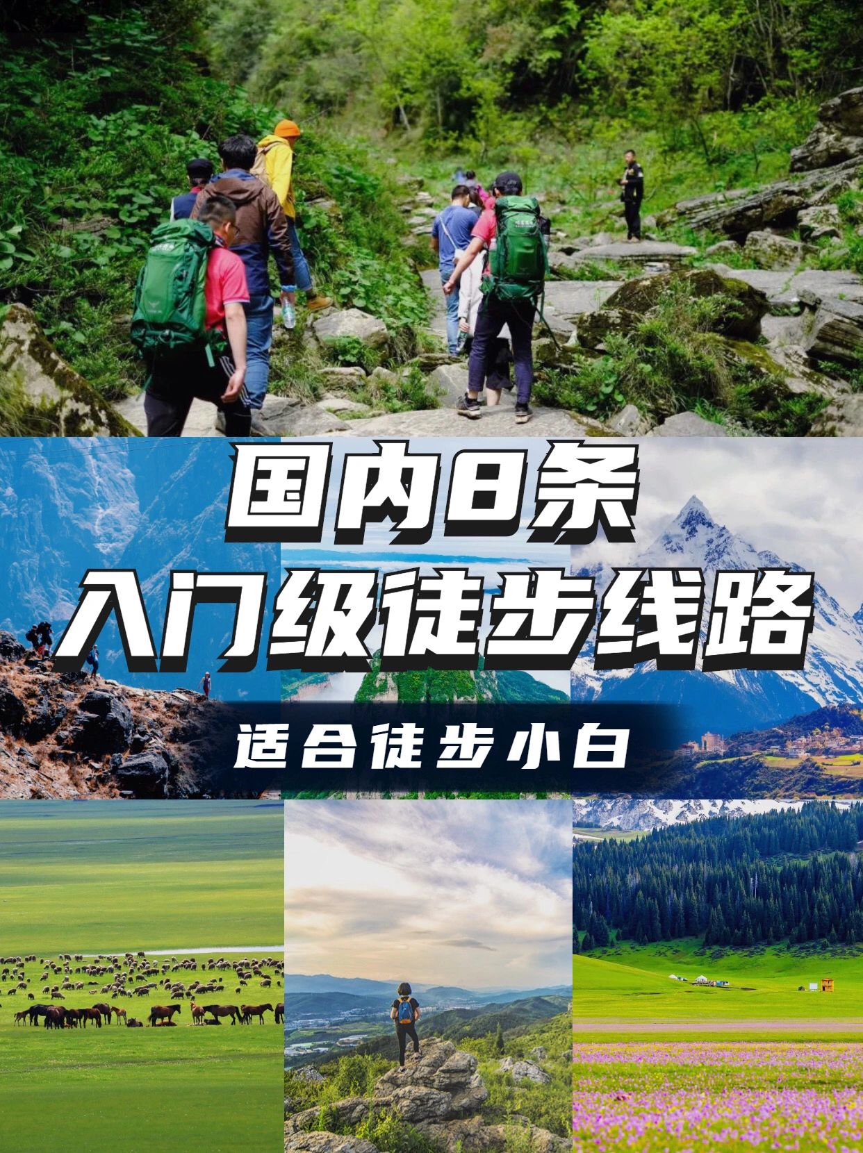 户外小白首选，国内8条入门级徒步线路