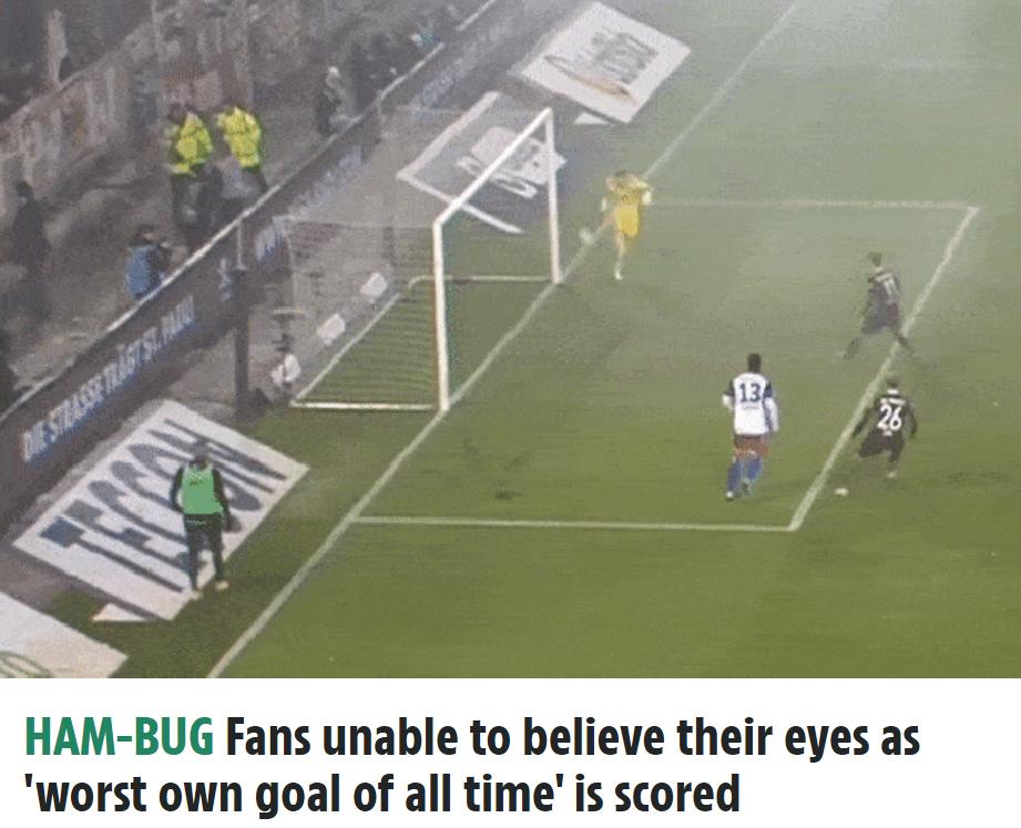 在德乙第15轮汉堡和圣保利的比赛中，上演了本年度最离奇的乌龙球。汉堡门将费尔南德