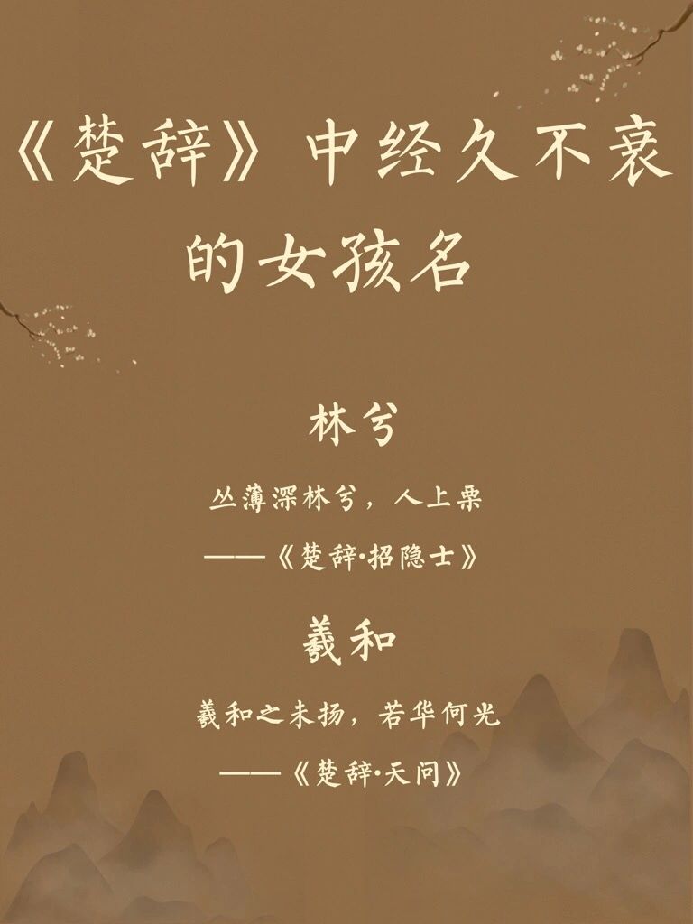 楚辞中女孩名#诗经楚辞中的绝美名字#