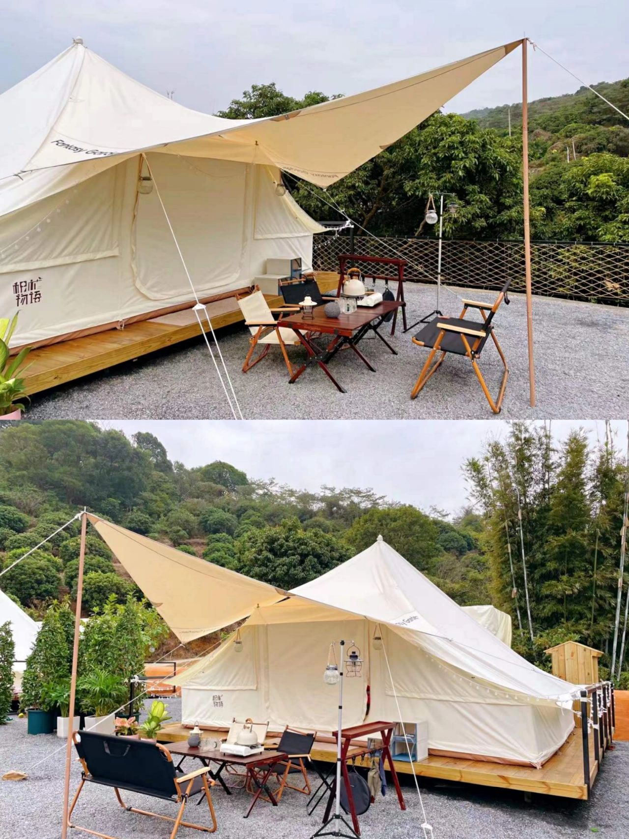 超治愈的露营基地！从化石门山脚下绝美营地