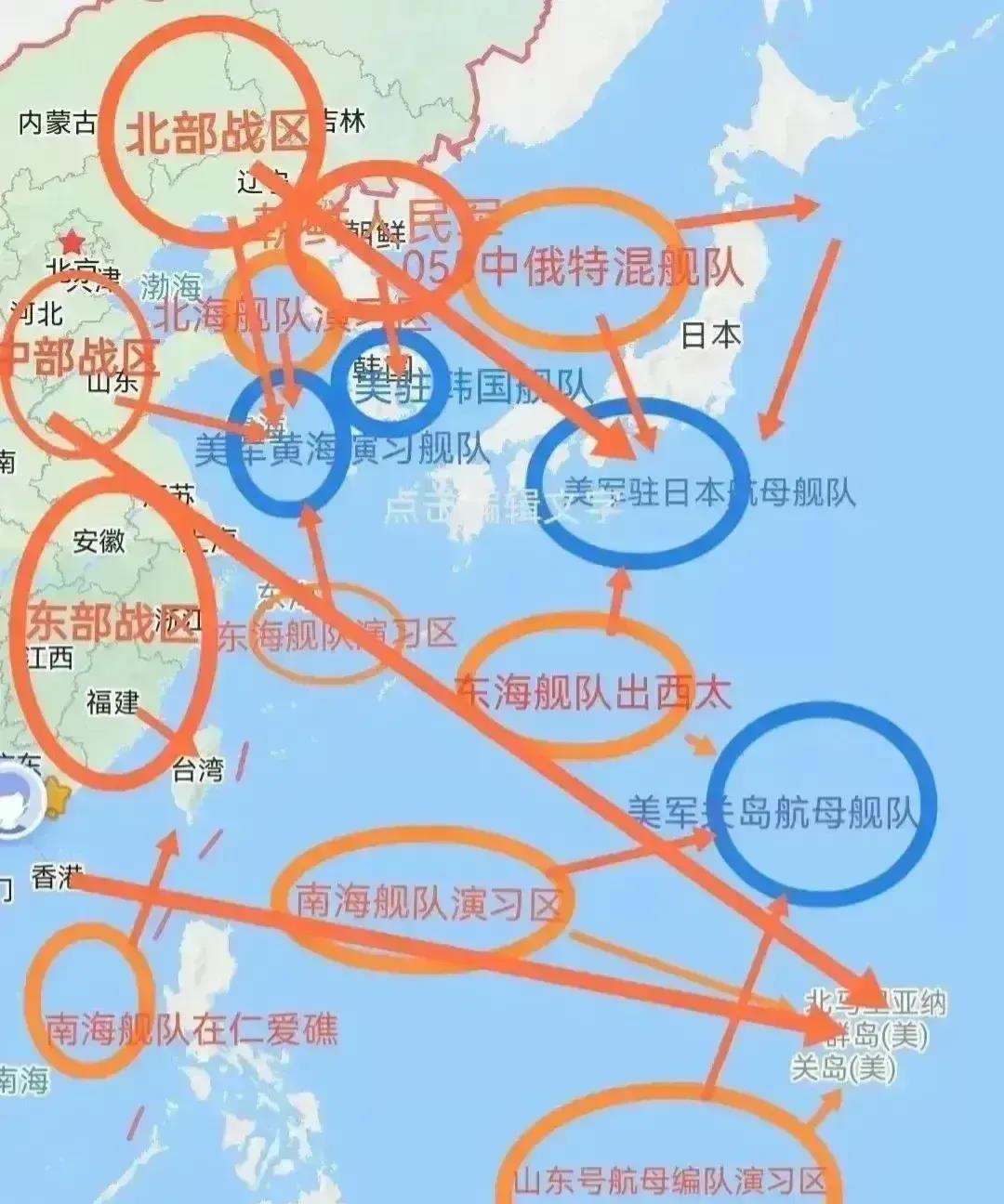 美国人真该感谢现在有核武器相互威慑平衡，不然按照美国这排兵布阵，中国真是可以全歼