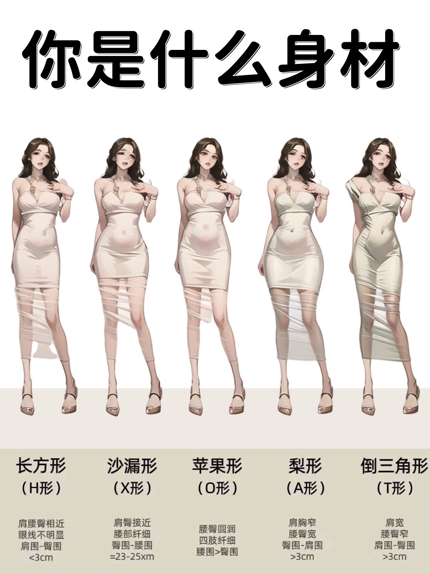 你是什么身材？我还真不明确我是什么身材？X or T ?但是下面的裙子我倒是都能