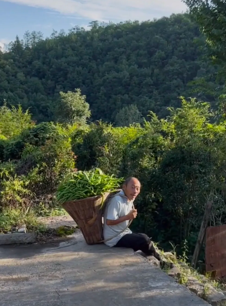 巴东前县委书记陈行甲今日有事路过巴东这个小县城，他在村里见一位老人准备背五六十斤