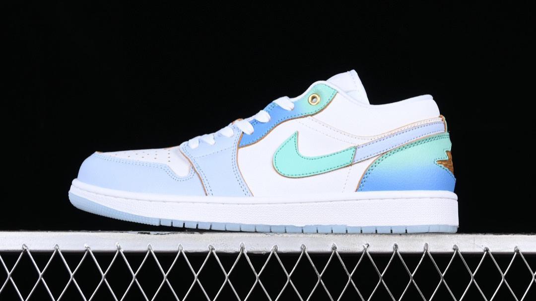 Air Jordan 1 Low AJ1 乔1海盐蓝 低帮文化休闲板鞋