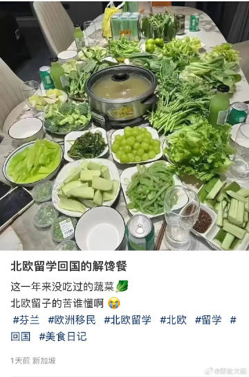 评论笑拥了。。留学生的全绿套餐哈哈哈哈哈哈 ​