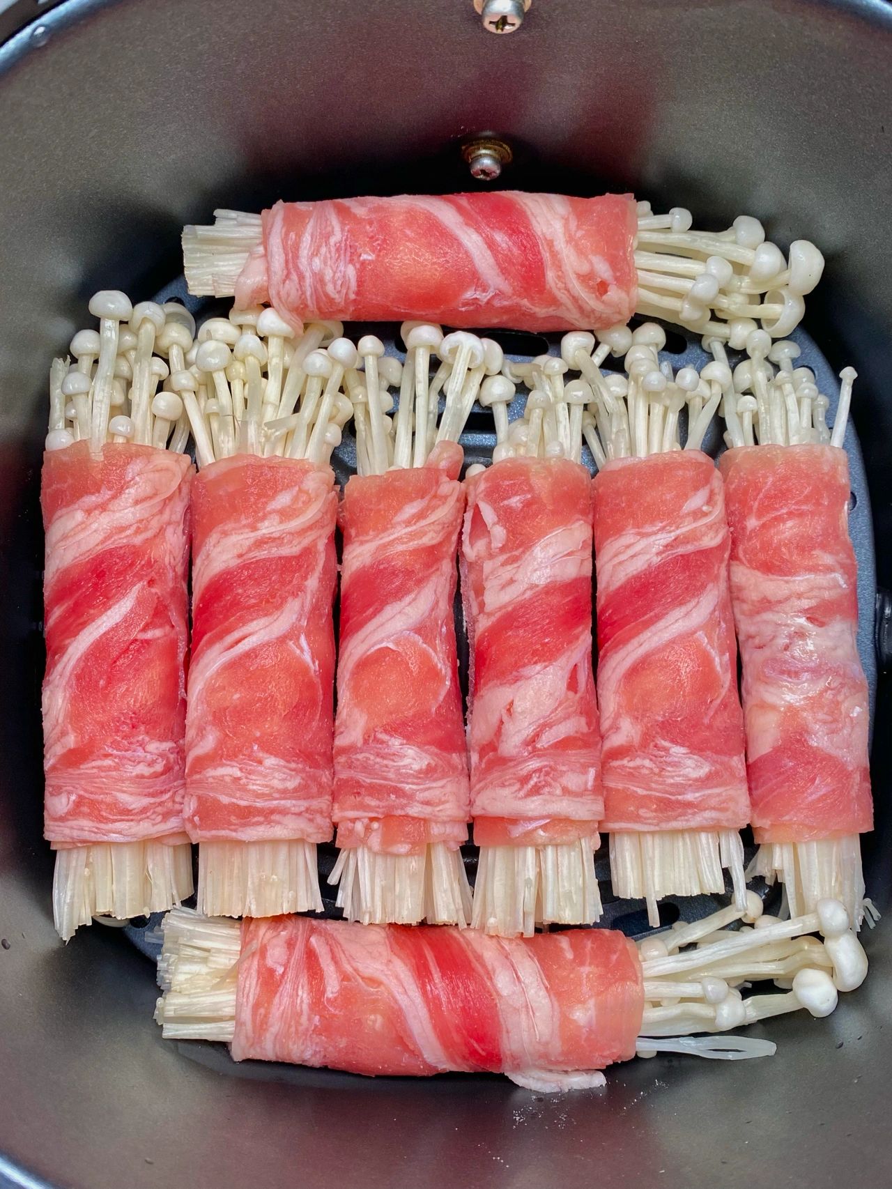 炸肥牛卷#空气炸锅做金针菇#