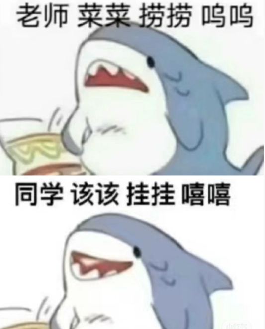 学生给露教授发表情包，露教授回复了另一个表情包 ​​​