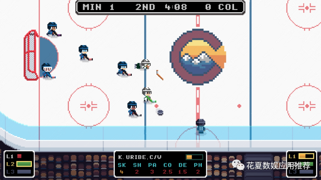 苹果IOS游戏分享: 「冰球联盟-Ice League Hockey」-完整版，卡通风曲棍球类敏捷游戏，​选择一支球队进行冰上对抗