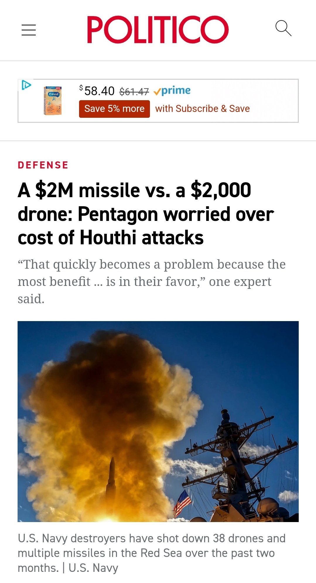 笑不活了！4枚价值800万美元的美国导弹，击落4架价值8000美元的自杀式无人机